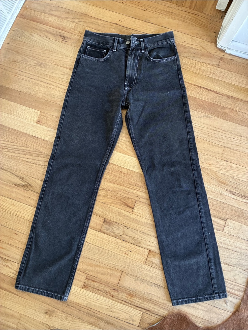 Carne Bollente Charcoal Straight-Leg Jeans size 26